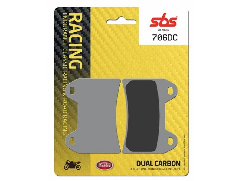 Тормозные колодки SBS Road Racing Brake Pads, Dual Carbon 706DC